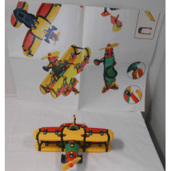 Kit de construction 3D Avion biplan (cassé et pièces manquantes suite atelier noel)