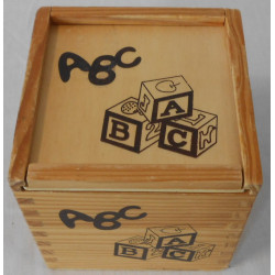 Cube A.B.C en bois