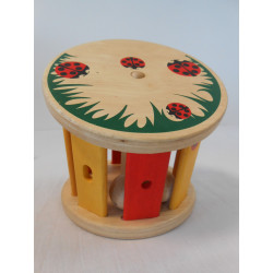 Rouleau à billes en bois