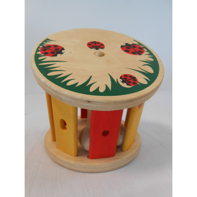 Rouleau à billes en bois