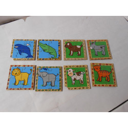 Lot de 8 minis puzzles animaux