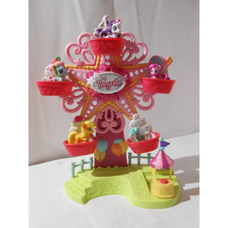 Château De Fête My Little Pony Vintage - Années 90 - Rose Et Violet - Jouet Hasbro D'Occasion