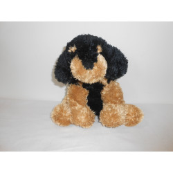 Peluche Chien noir et marron