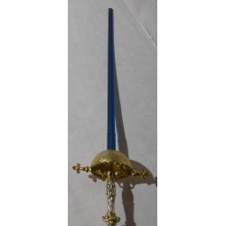 Epée bleue et or