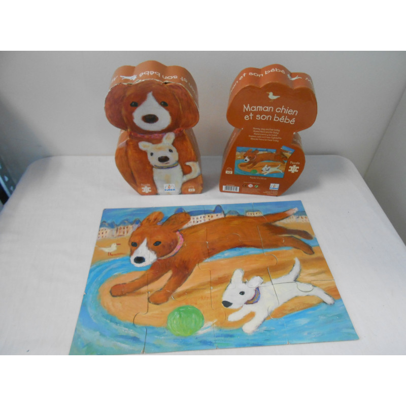 Puzzle maman chien et son bébé