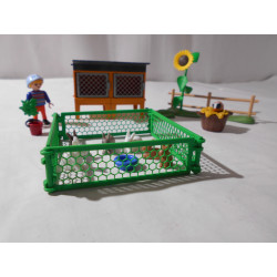 Playmobil - Enclos à lapin et enfant - Réf 5123