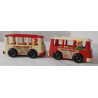 Lot de deux Mini-Bus Fisher Price de 1969