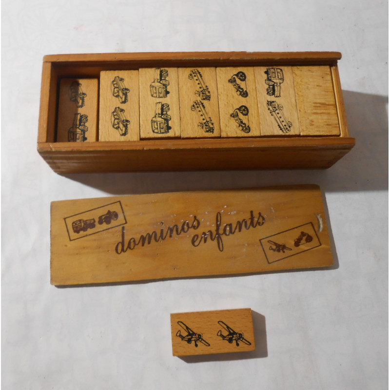 Ancien Dominos enfants avec motifs