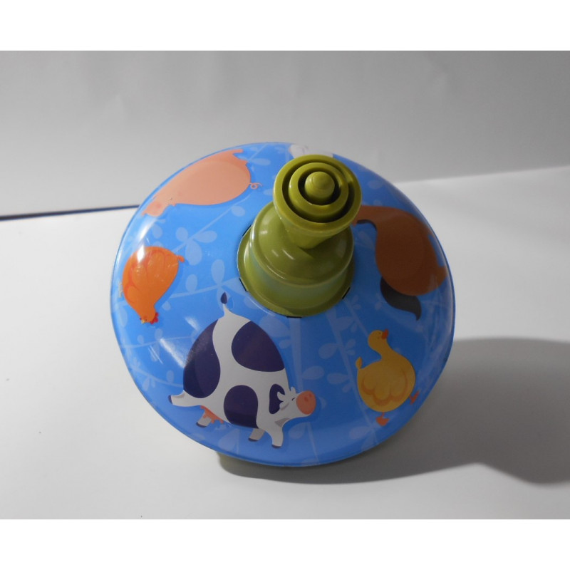 Toupie en métal Animaux