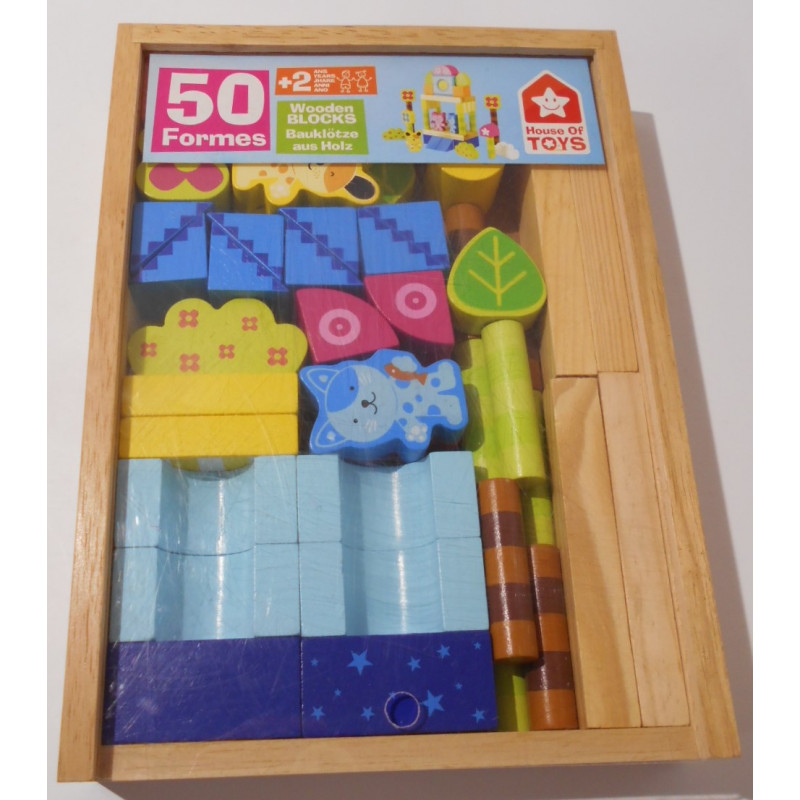 Boite de formes en bois pour construction - House of TOYS