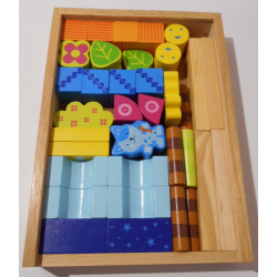 Boite de formes en bois pour construction - House of TOYS
