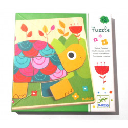 Puzzle tortue colorée - djeco