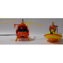 Hélicoptère et bateau - Sam le pompier
