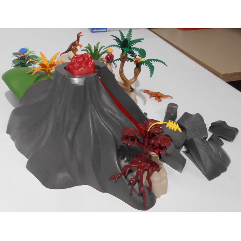 Super Lot Playmobil : Volcan, Dinosaures Et Explorateur – Parfait Pour L'aventure !