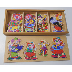 Puzzle Clowns en Bois