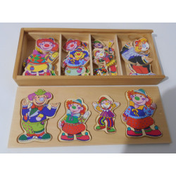 Puzzle Clowns en Bois