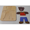 Puzzle en bois petit ours brun