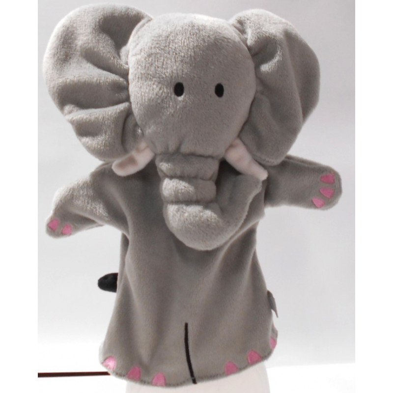 Peluche marionnette à main éléphant