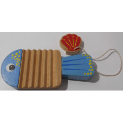 Instrument de musique en bois en forme de poisson - I'MTOY