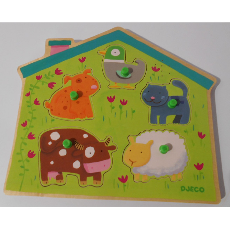 Puzzle interactif en bois / Animaux - Djeco