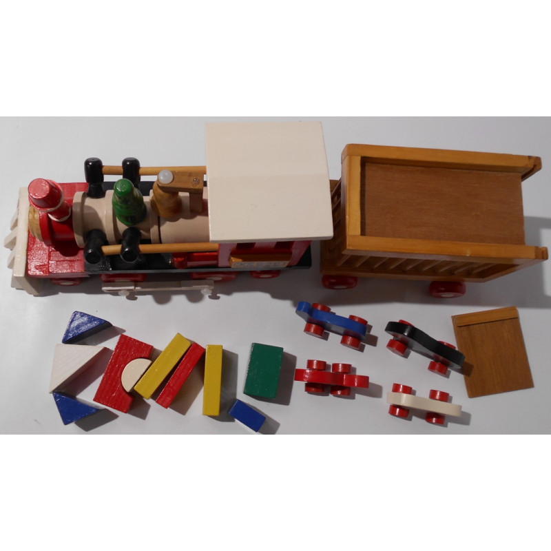 ANCIEN JOUET EN bois train locomotive 1900 circa PASSERAT & RADIGUET