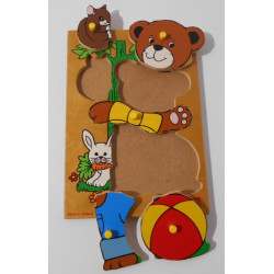 Puzzle ours en bois