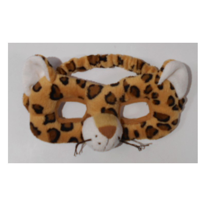 Masque léopard en peluche