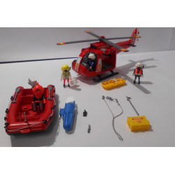 Hélicoptère et bateau de secours - Playmobil