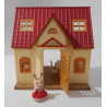 Maison, Cottage Pour Familles Sylvaniennes Avec Meubles Et Animal Lapin.