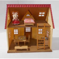 Maison, Cottage Pour Familles Sylvaniennes Avec Meubles Et Animal Lapin.