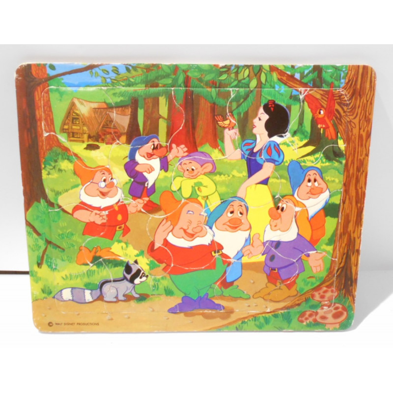 Puzzle en bois Blanche neige et les 7 nains