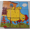 6 puzzles 9 cubes animaux de la ferme - Djeco