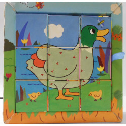 6 puzzles 9 cubes animaux...