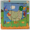 6 puzzles 9 cubes animaux de la ferme - Djeco