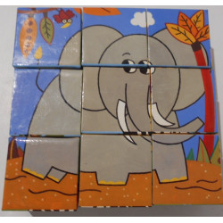 Puzzle 9 cubes jungle- Djeco