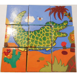 Puzzle 9 cubes jungle- Djeco