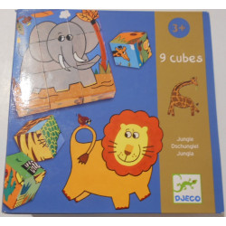 Puzzle 9 cubes jungle- Djeco