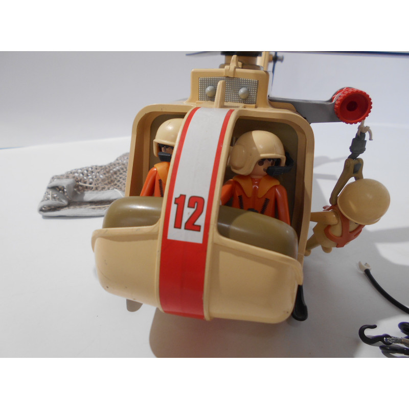 Playmobil 3789 ancien hélicoptère de sauvetage SOS secours