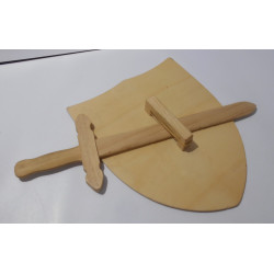 Epée et Bouclier en bois chevalier