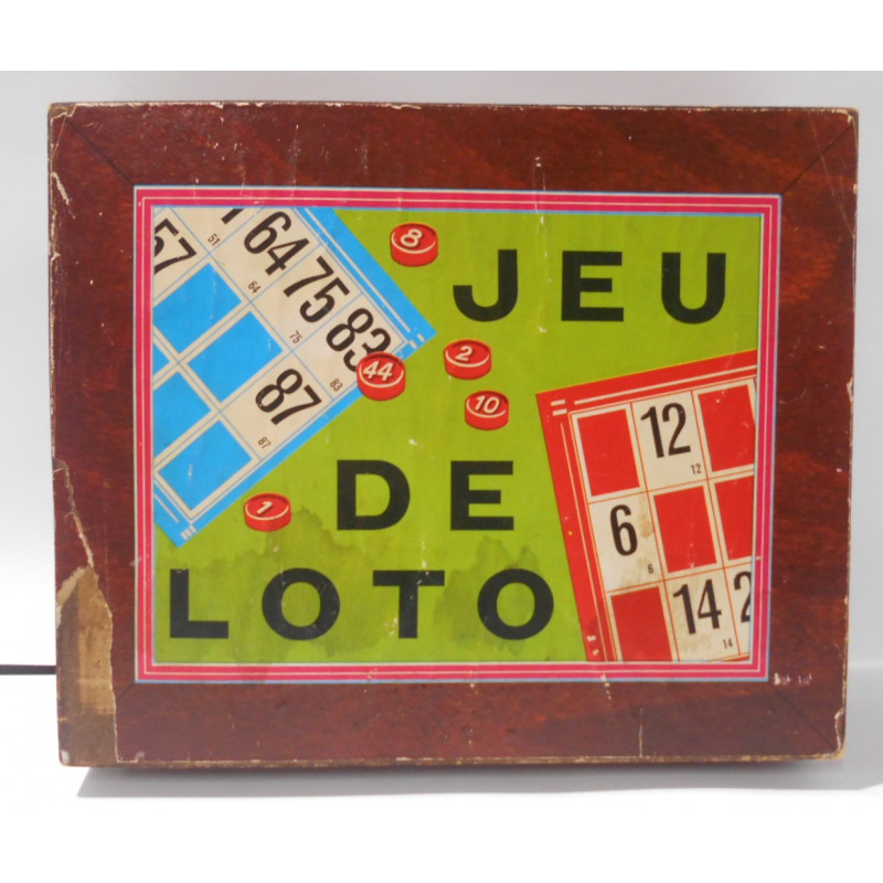 Jeu de loto - Boite en bois