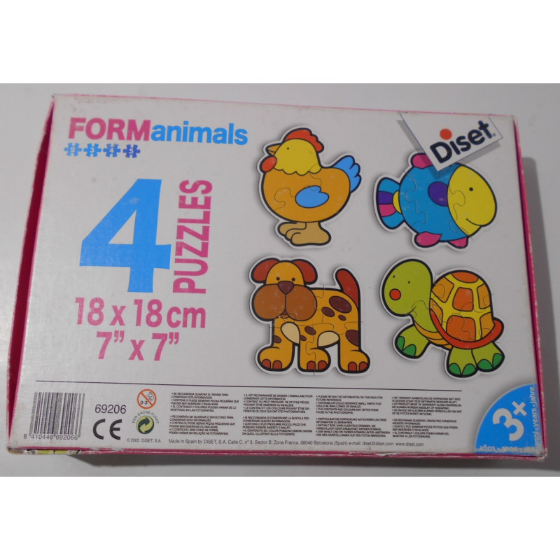 Diset 53439 - Puzzle Safari Forme In Legno Goula - 13 Pezzi Per Bambini 2-5 Anni - Gioco Educativo
