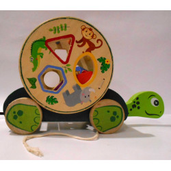 Jouet tortue en bois