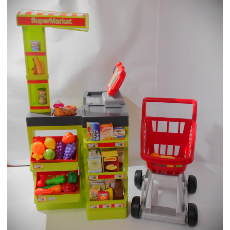 Petit supermarché avec un caddie - Smoby -