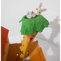 Sylvanian Families - La cabane dans l'arbre + Famille lapin gris