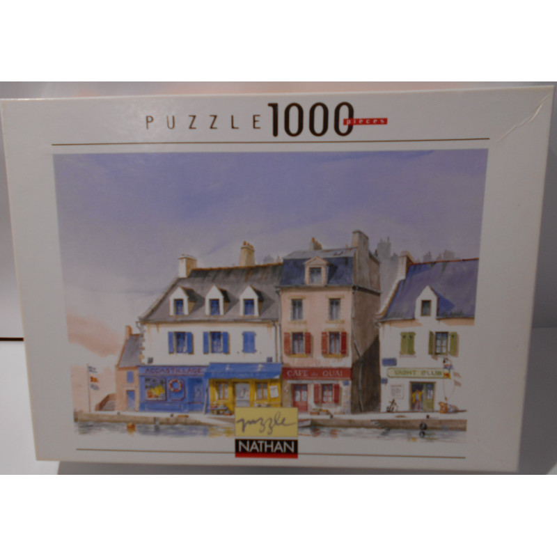 Puzzle les boutiques  sur le port (Jean-Roger Morel)-Nathan