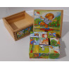 Jeu de cubes en bois