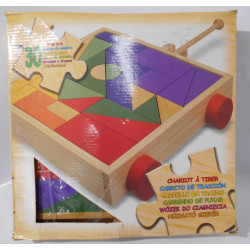 Chariot à tirer en bois