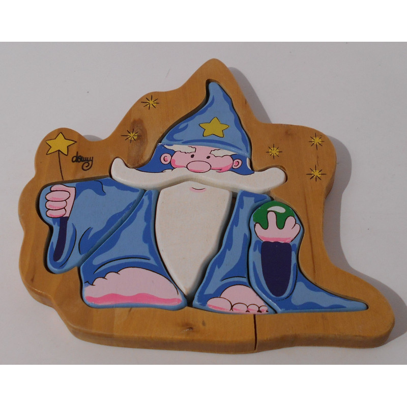 Puzzle en bois magicien