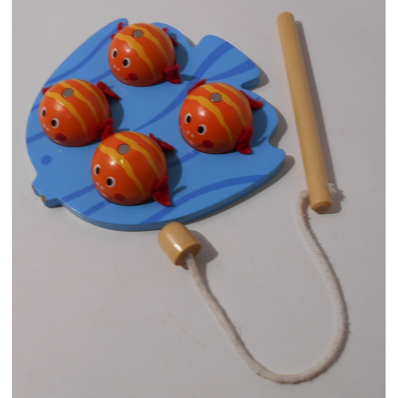 Jeu de pêche magnétique en bois