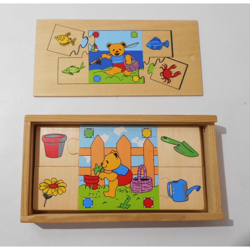 5 puzzles en bois